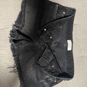 Free people black denim shorts
